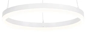 Lampă de suspensie de design albă 40 cm cu LED inclus cu 3 trepte de reglare a luminozității - Anello