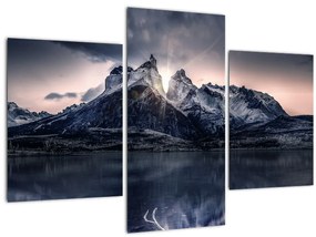 Tablou lacul cu munte (90x60 cm)