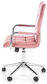 Scaun de birou Gonzo 4 Velvet Roz – H105 cm
