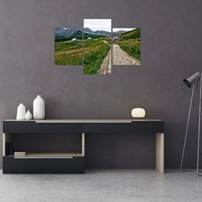 Tablou - Peisaj montan cu case (90x60 cm)