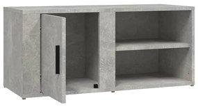 Comode TV, 2 buc., gri beton, 80x31,5x36 cm, lemn prelucrat 2, Gri beton