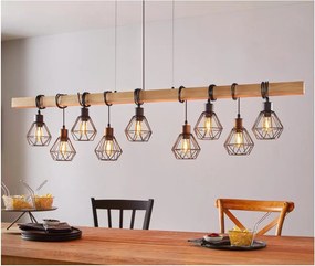 Lustră pe cablu Eglo 43134 TOWNSHEND 9xE27/60W/230V
