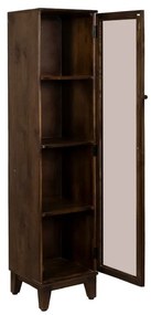 Vitrină maro din lemn de mango 40x180x40 cm Ravi – Ixia