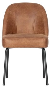 Scaune de dining maro coniac 2 buc. din piele Vogue – WOOOD