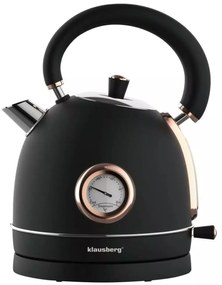 Fierbator de apa model rustic 1.8 l Klausberg KB7905 negru-auriu