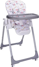 Scaun de masa pentru copii si bebe NOVOKIDS™ Go baby reglabil in 6 trepte de inaltime , Pliabil , Centura de siguranta, Sezut comfortabil, Masuta