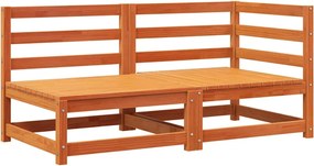 vidaXL Canapea de grădină cu 2 locuri, maro ceruit, lemn masiv de pin