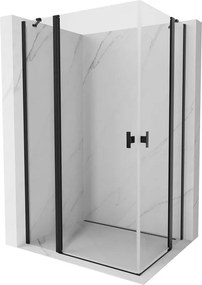 Mexen Mist Duo cabină de duș batantă 120 x 90 cm, transparentă, neagră - 8A4-120-090-70-00