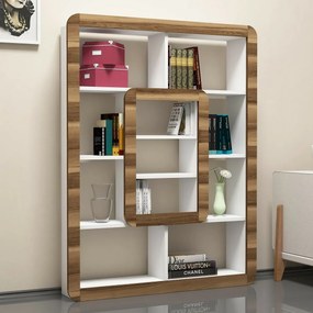 Bibliotecă Orkide White and Walnut