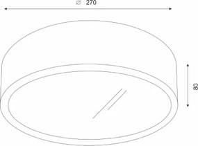 Brilagi - Plafonieră LED RGBW dimabilă CARVALHO 1xE27/15W/230V Wi-Fi, stejar, Ø 27,5 cm