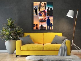 Tablou Canvas Personalizat - Cuplu (colaj 7 fotografii, orientare portret)