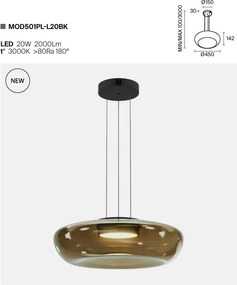 Lustra LED suspendata Bassa