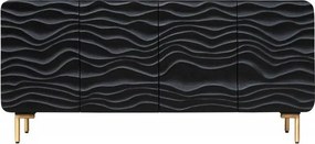 Comoda din lemn de mango Lagoon 160cm, negru