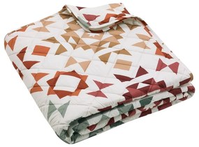 Cuvertură bej matlasată 220x230 cm Autumn Patchwork Geo – Catherine Lansfield