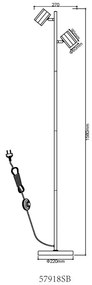 Lampa de podea cu 2 Spoturi metal negru JAMES