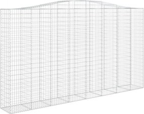 vidaXL Coș gabion arcuit 400x50x220/240 cm fier galvanizat