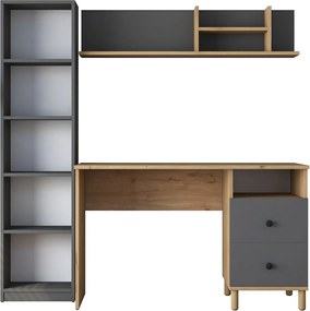 Birou Hapem Walnut și Antracit