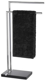 WENKO 20461100 - Suport pentru prosoape NOBLE, 45,5 x 82 cm, crom/negru