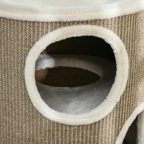 PawHut Ansamblu pentru pisici, Turn din Sisal pentru animale de companie cu planforme cu invelis moale | Aosom Romania
