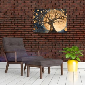 Tablou pe sticlă – Arbore suprarealist (70x50 cm)