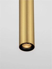 Spot aplicat LED design tehnic LUISA auriu mat, H-20cm