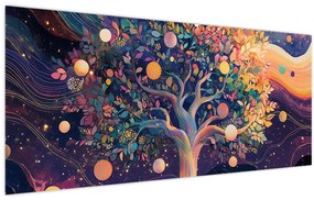 Tablou – Arbore violet plin de energie (120x50 cm)
