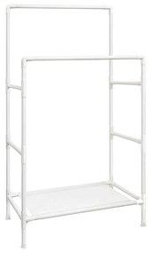 Suport pentru haine metalic cu raft, 84 x 154 x 44 cm, alb | SONGMICS