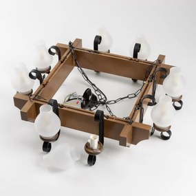 Lustră pe lanț Brilagi QUEEN 8xE14/40W/230V fag/nuc