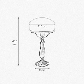 Veioza, Lampa de masa vintage Mushroom Lamp alb