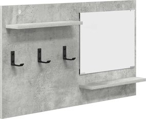 vidaXL Răcător de paltoane montat pe perete cu raft Gri din beton