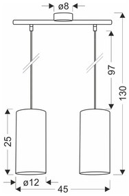 Lustră în culoare naturală ø 12 cm Aragona – Candellux Lighting