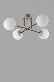 Lustra 4 Becuri Full Moon , Soclu E27, Max. 60W, Culoare Alb
