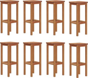vidaXL Taburete de bar, 8 buc., lemn masiv de acacia
