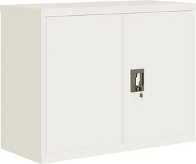 vidaXL Fișet, alb, 90x40x70 cm, oțel
