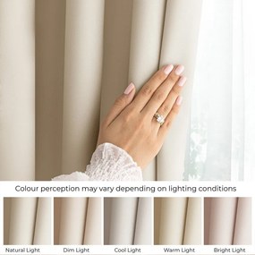 Draperie crem dimout (semi-opacă) 140x250 cm Carli Tie – Restilo