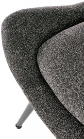 Fotoliu Atlantis antracit/negru H106 cm
