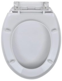Capace WC cu inchidere silentioasa, 2 buc., alb, plastic