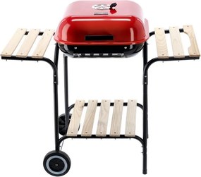 Grătar de Grădină pe Roți Roșu 96x45x75cm - Mobilitate și Design Modern