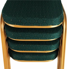 Scaun stivuitor,  verde / vopsea aurie, ZINA 3 NOU