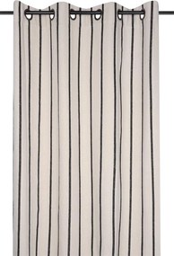 Perdea din bumbac cu inele TROP dungi negre, 135 x 260 cm