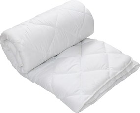 Pilota matlasata Alcam, 180x200 cm, microfibra alba, umplutura fibra siliconica, 400g/mp, nivel de caldura mare