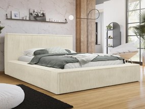 Pat matrimonial 140 cm Gretty S (crem) (cu somieră) (cu sp. depozitare). Promo -17%. 1104127