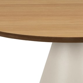 MAZZONI EXPORT BOSCO Stejar natural/picior bej (Cașmir) - MASĂ DE CAFEA ROTUNDĂ 65 cm MASĂ DE CAFEA PENTRU SUFRAGERIE FURNIR