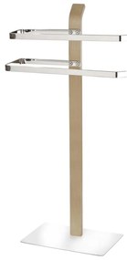 WENKO 20396100 - Suport pentru prosoape SAMONA, 40,5 x 79,5 cm, crom lucios/maro