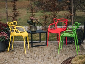 Set 4 bucati scaune din plastic KATO, galbena