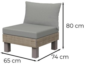 Canapea de grădină Elements Signature cu 1 loc, lemn de frasin