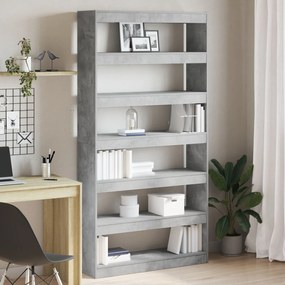 vidaXL Bibliotecă Gri Lemn prelucrat 100 x 30 x 198 cm Bibliotecă