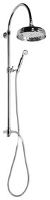Set de duș argintiu lucios din alamă 142 cm cu duș suspendat/cu duș de mână Antea – Sapho