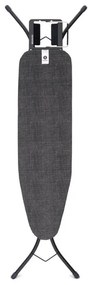 Masa de calcat Brabantia A 1003324, 110x30 cm, 7 pozitii de reglare, Suport fier de calcat, Negru