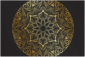 Tablou abstracției aurii (90x60 cm)